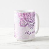 Rosaline Mandala 15 oz. Personalized Mug Koffiemok (Voorkant rechts)