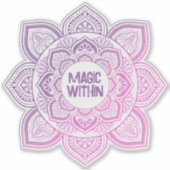 Rosaline Mandala Custom-Cut Vinyl Sticker (Voorkant)