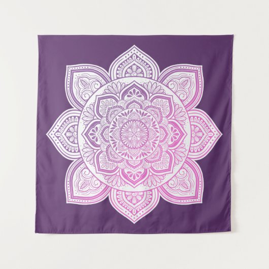Rosaline Mandala Fijne Kunst Tapijt Wandkleed (Voorkant)