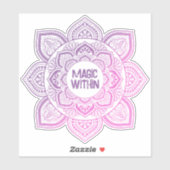 Rosaline Mandala op maat gesneden vinyl sticker (Vel)