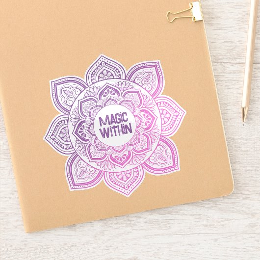 Rosaline Mandala op maat gesneden vinyl sticker