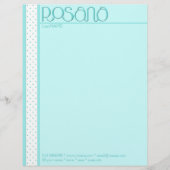 Rosana blue Letterhead Custom Briefhoofd (Voorkant)