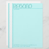 Rosana blue Letterhead Custom Briefhoofd (Voorkant / Achterkant)
