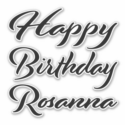 Rosanna Name Vorname black Sticker Geburtstag (Voorkant)