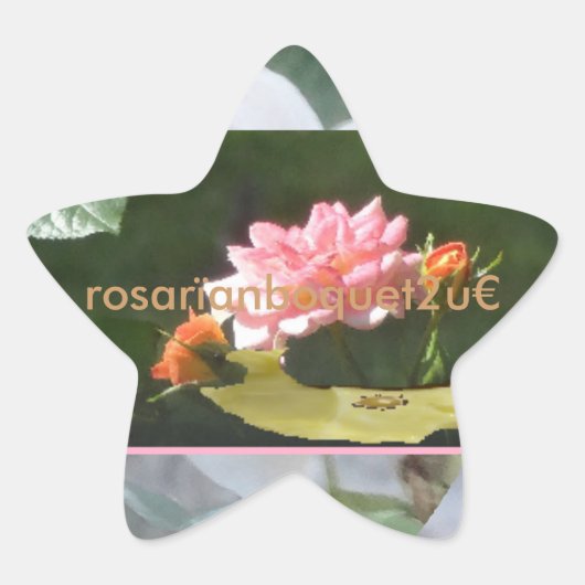 Rosarïanboquet2u Ster Sticker (Voorkant)
