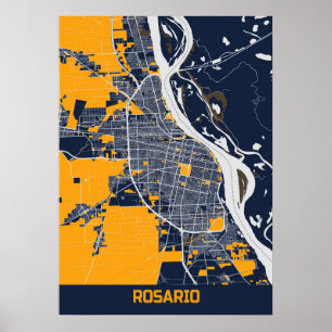 Rosario - Argentina Bluefresh City Map Poster