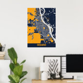Rosario - Argentina Bluefresh City Map Poster (Thuiskantoor)