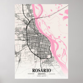 Rosario - Argentina Neapolitan City Map Poster