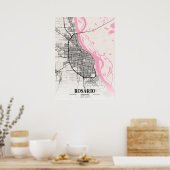 Rosario - Argentina Neapolitan City Map Poster (Keuken)