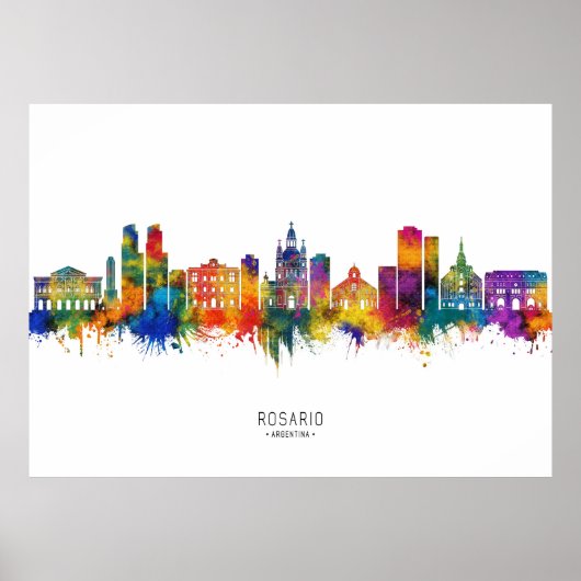 Rosario Argentina Skyline Poster (Voorkant)