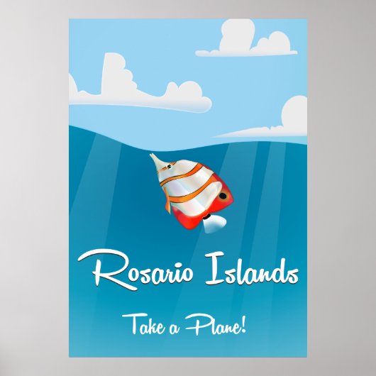 Rosario-eilanden vintage reisposter poster (Voorkant)