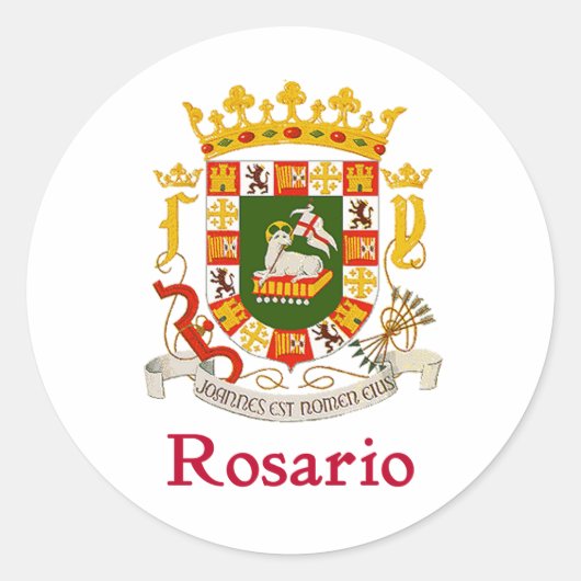 Rosario Puerto Rico Schild Ronde Sticker (Voorkant)