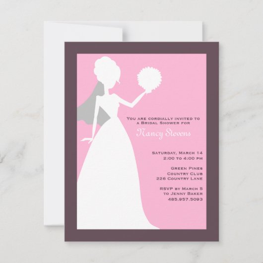 Rosario {roze} Bridal Shower Invitations Kaart (Voorkant)