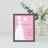 Rosario {roze} Bridal Shower Invitations Kaart (Staand voorkant)