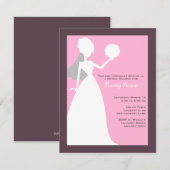 Rosario {roze} Bridal Shower Invitations Kaart (Voorkant / Achterkant)