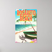 Rosarito Beach Mexicaanse reisposter Canvas Afdruk (Voorkant)