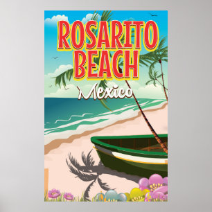 Rosarito Beach Mexicaanse reisposter Poster