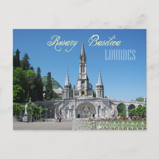 Rosary Basilica, Lourdes, Frankrijk Briefkaart (Voorkant)