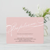 Rosary Cross Girl Pink Religious Kaart (Staand voorkant)