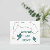 ROSARY EN PEACE BRIEFKAART (Staand voorkant)