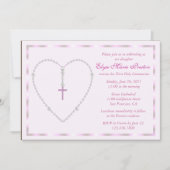 Rosary Heart Invitation Kaart (Voorkant)