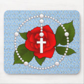 Rosary met Cross Pattern Muismat (Voorkant)