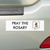 rosary, PRAY THE ROSARY Bumpersticker (Op auto)