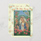 Rosary Prayer Card Kaart (Voorkant / Achterkant)