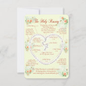 Rosary Prayer Card Kaart (Achterkant)