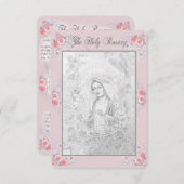 Rosary Prayer Card with my Original Drawing  Kaart (Voorkant / Achterkant)