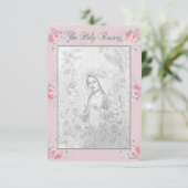 Rosary Prayer Card with my Original Drawing  Kaart (Staand voorkant)