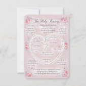 Rosary Prayer Card with my Original Drawing  Kaart (Achterkant)