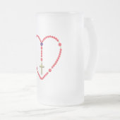 Rosary (Rode en Blauwe Rozen) Matglas Bierpul (Voorkant rechts)