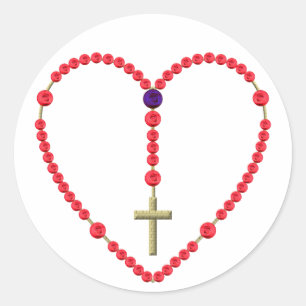 Rosary (Rode en Blauwe Rozen) Ronde Sticker