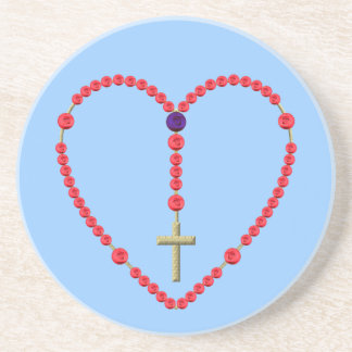Rosary (Rode en Blauwe Rozen) Zandsteen Onderzetter