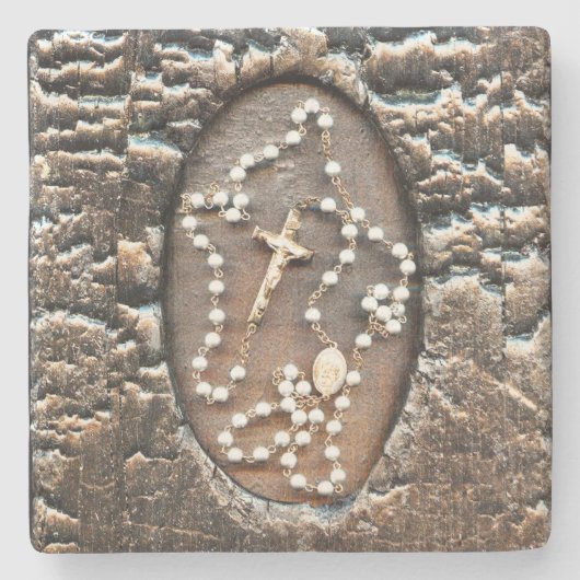 Rosary Stenen Onderzetter (Voorkant)