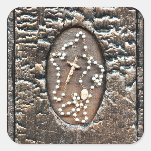 Rosary Vierkante Sticker (Voorkant)