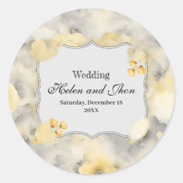 Rosas amarillas ronde sticker