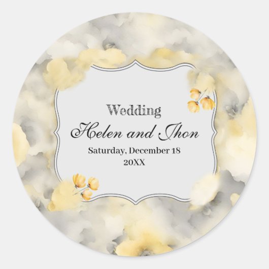 Rosas amarillas ronde sticker (Voorkant)