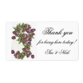 rosas bouquet bedankt voor je gunst etiket