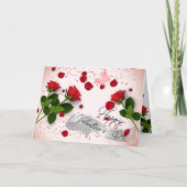 rosas de  día  San Valentín con cristales Kaart (Voorkant)