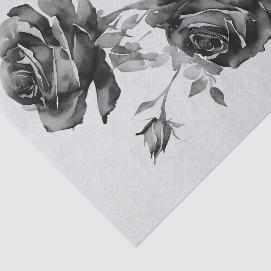 Rosas negras en acuarela tissuepapier (Detail)