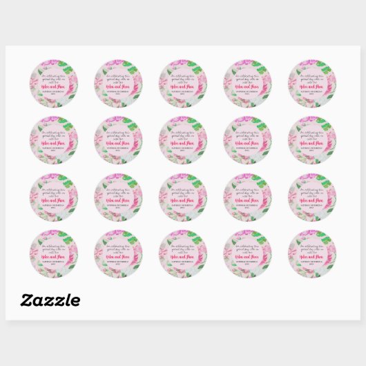 Rosas verano ronde sticker (Vel)