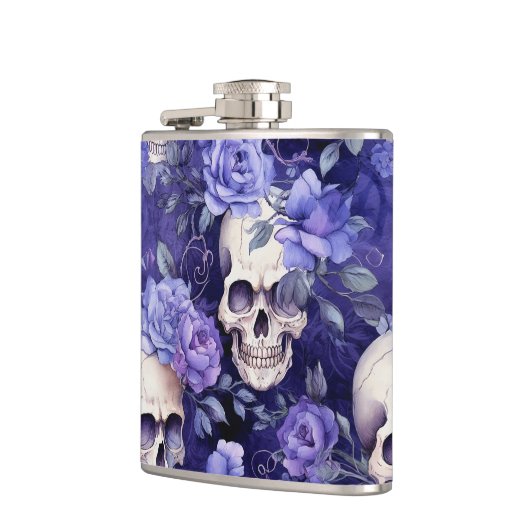Rosas violetas con calaveras heupfles (Links)