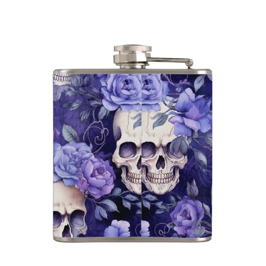 Rosas violetas con calaveras heupfles (Achterkant)