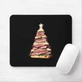 rosbief sandwich kerstboom muismat (Met muis)