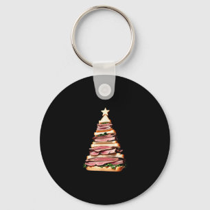 rosbief sandwich kerstboom sleutelhanger