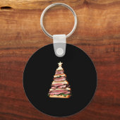 rosbief sandwich kerstboom sleutelhanger (Voorkant)