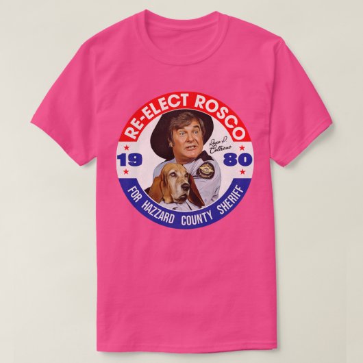 Rosco P. Coltrane herkozen als sheriff T-shirt (Design voorkant)