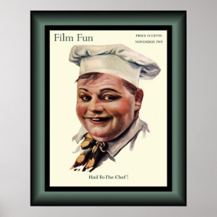 Roscoe Arbuckle "The Cook" Amerikaanse komedie 191 Poster